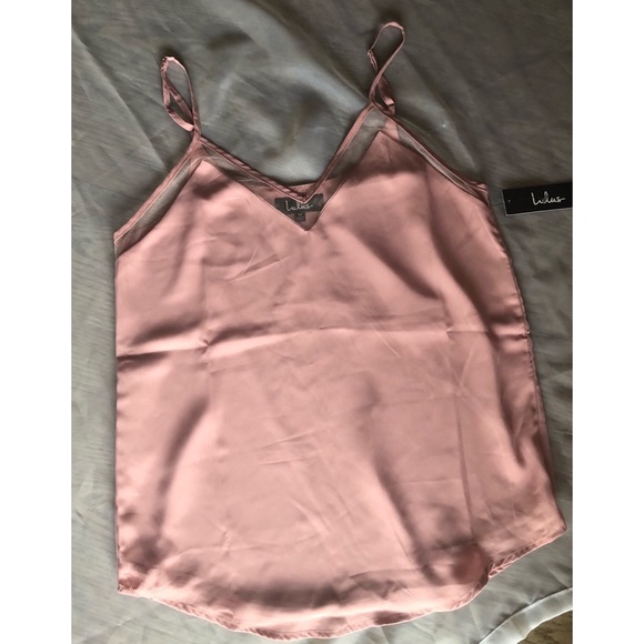 Lulu ‘s Sweet Fling Mauve Pink Mesh Tank Top - Picture 5 of 5